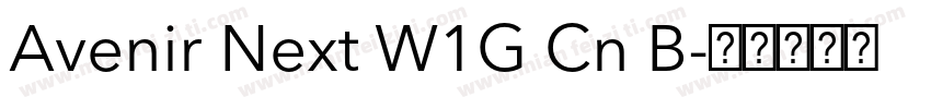 Avenir Next W1G Cn B字体转换